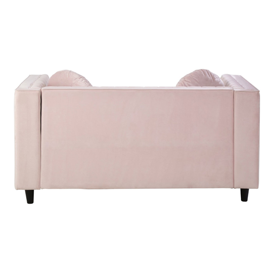 Lismore Upholstered Velvet 2 Seater Sofa In Pink_4