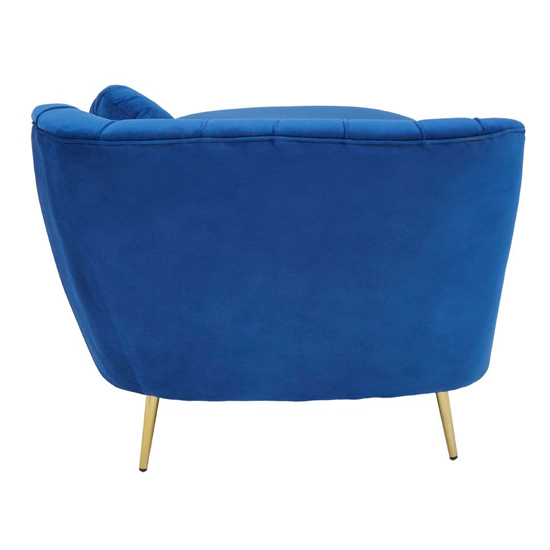 Felizio Left Arm Velvet Lounge Chaise Chair In Midnight Blue_3