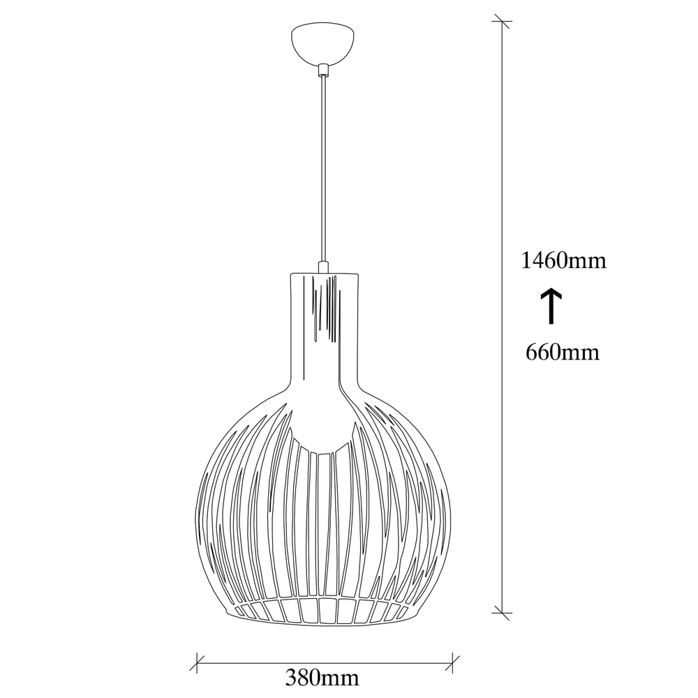 Fellini Metal Cage Ceiling Pendant Light in Black