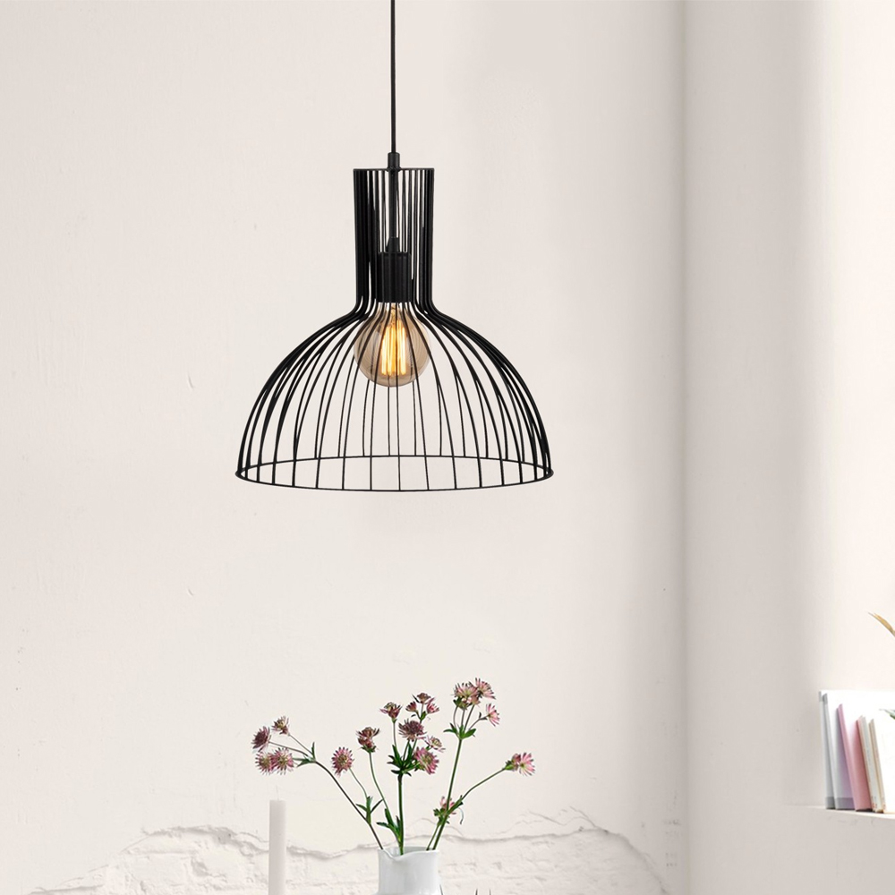 Fellini Metal Ceiling Pendant Light in Black