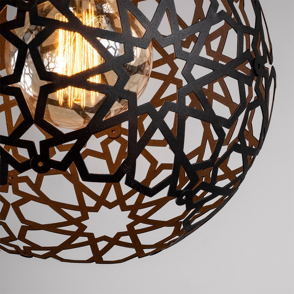Fellini Metal Nest Ceiling Pendant Light in Black