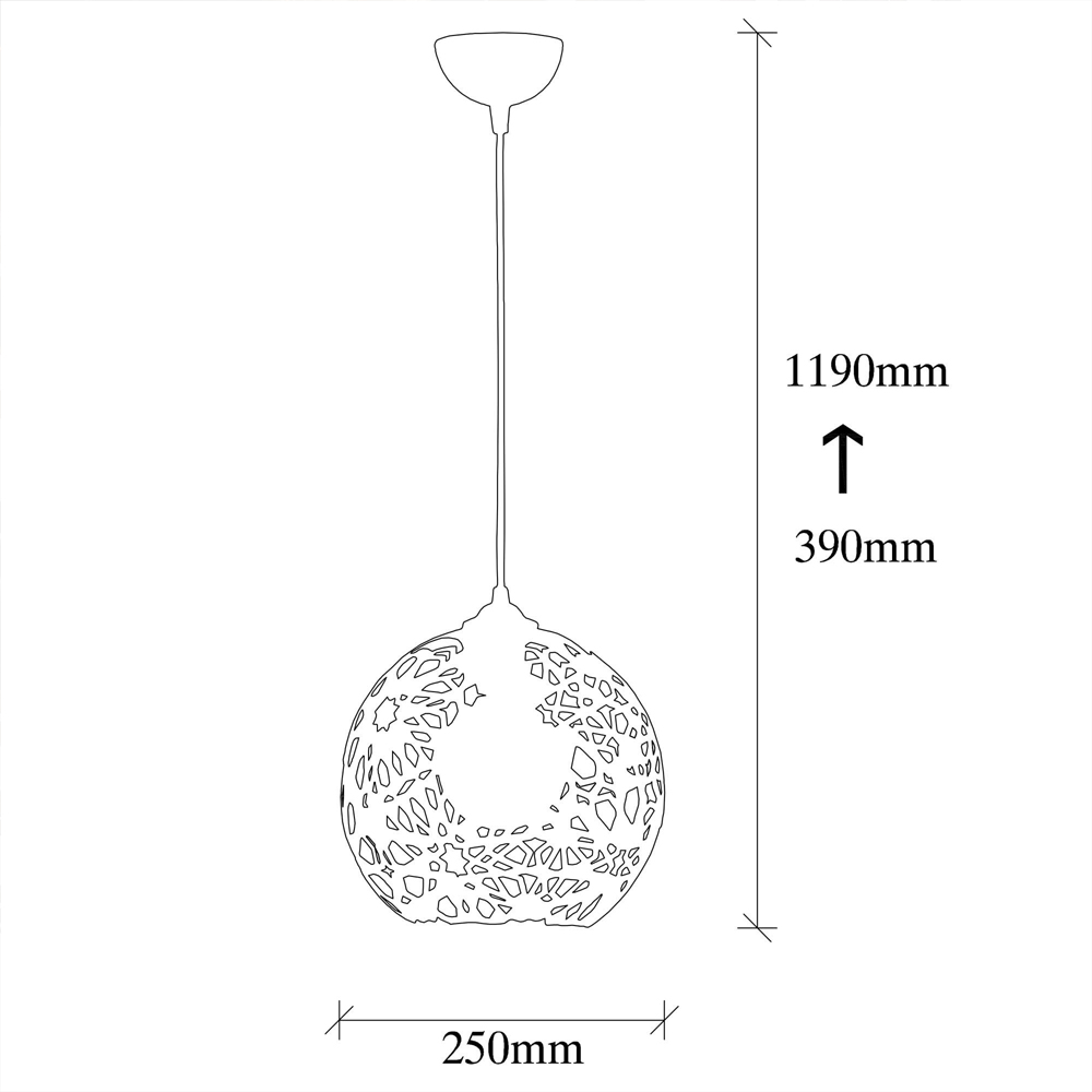 Fellini Metal Nest Ceiling Pendant Light in Black