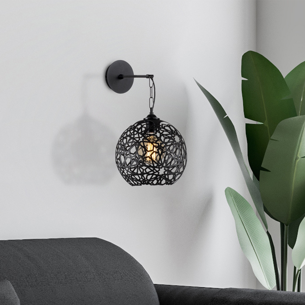 Fellini Metal Nest Wall Light in Black
