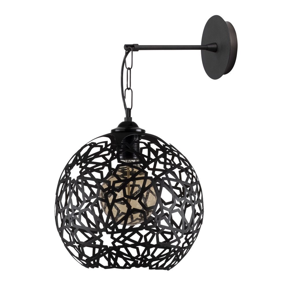 Fellini Metal Nest Wall Light in Black