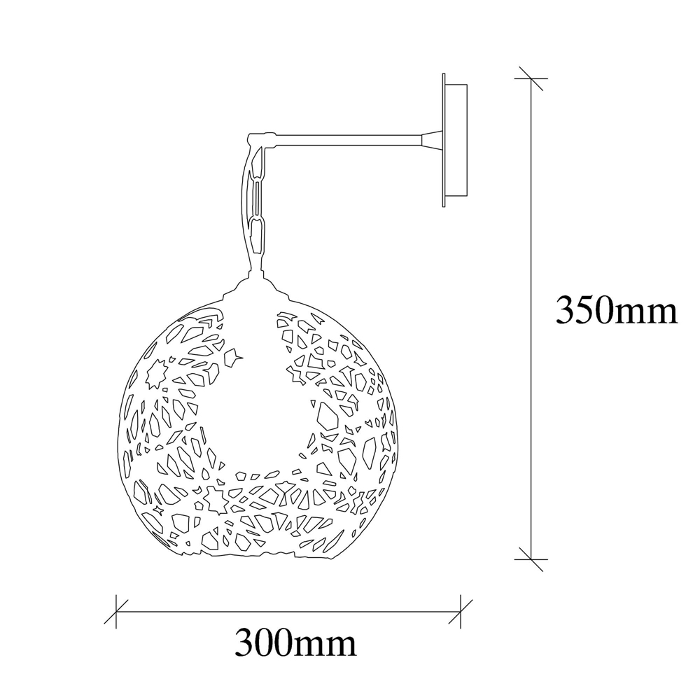 Fellini Metal Nest Wall Light in Black
