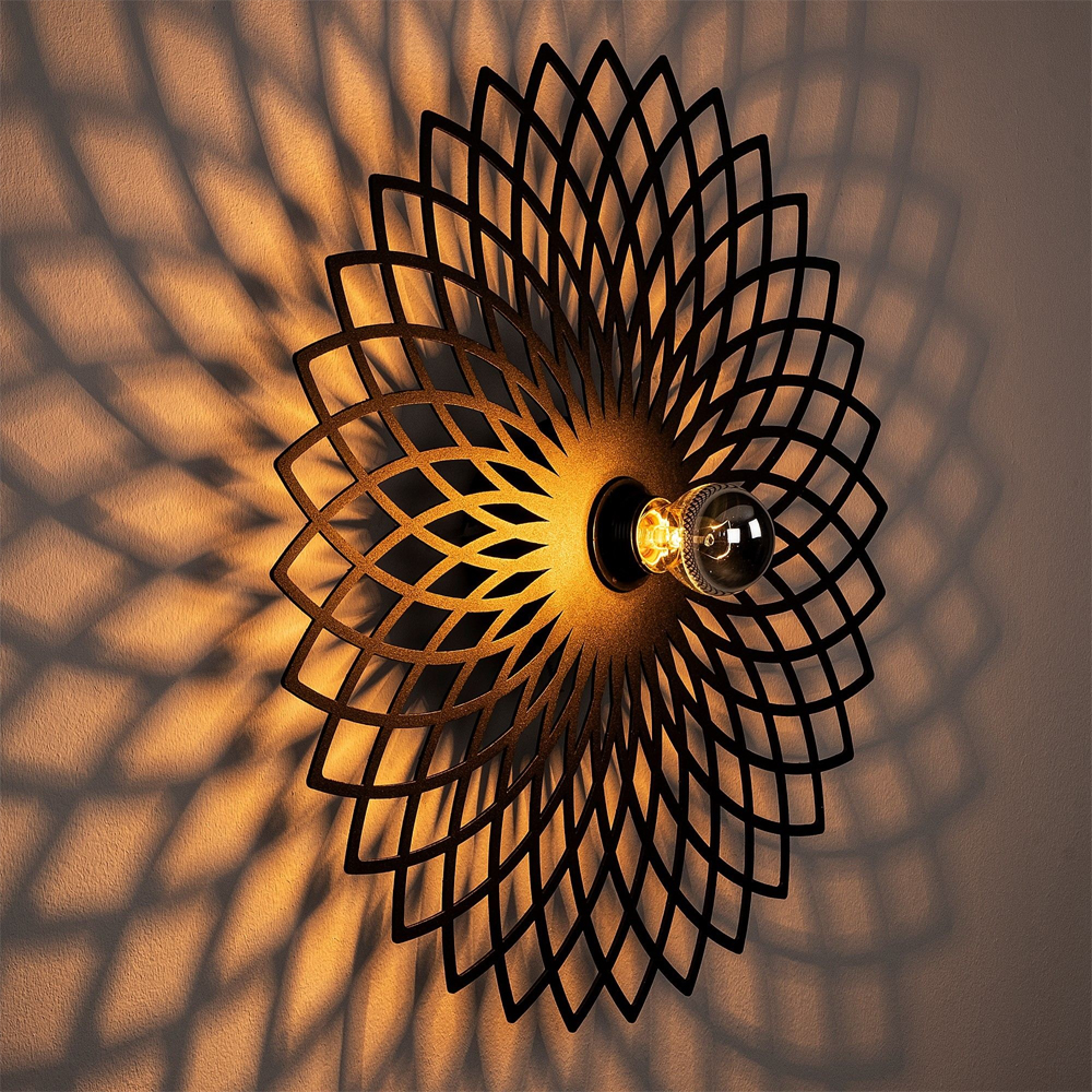 Fellini Metal Wall Light in Black