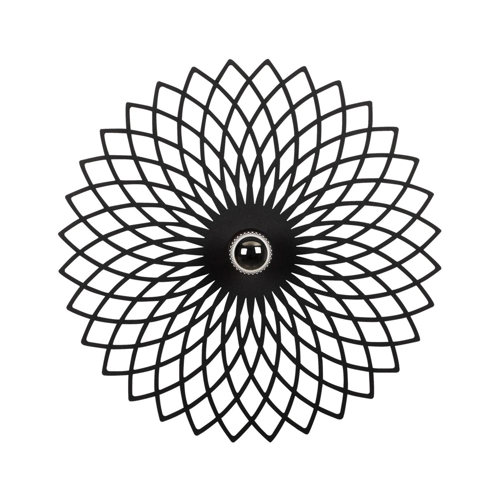Fellini Metal Wall Light in Black