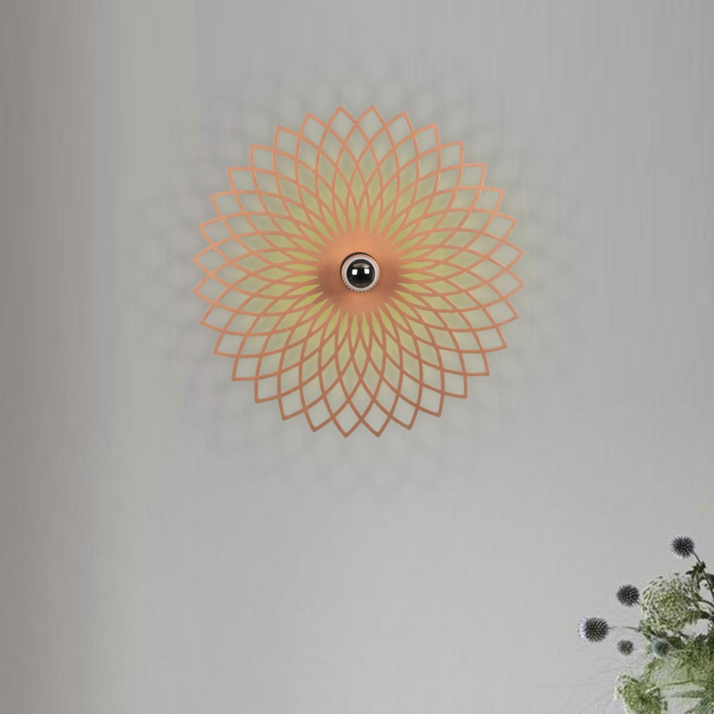 Fellini Metal Wall Light in Copper