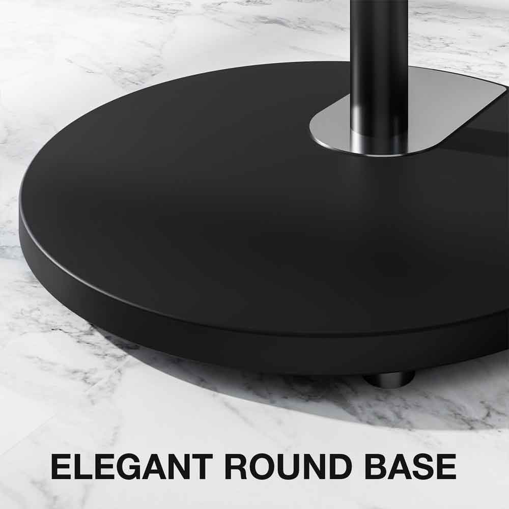 Felora Wooden Pedestal TV Stand in Black