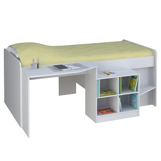 Feltner Contemporary Cabin Bed In White