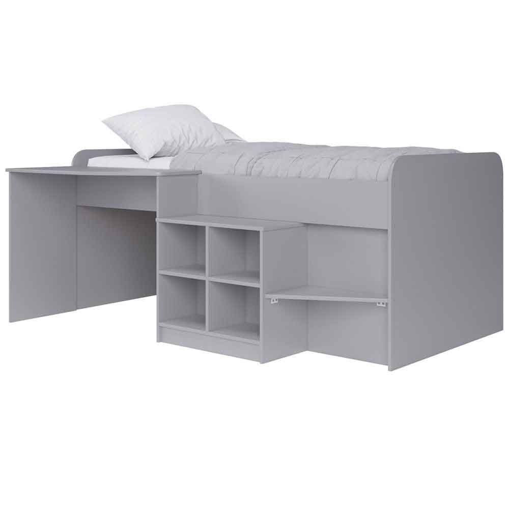 Feltner Wooden Kids Cabin Bed In Grey