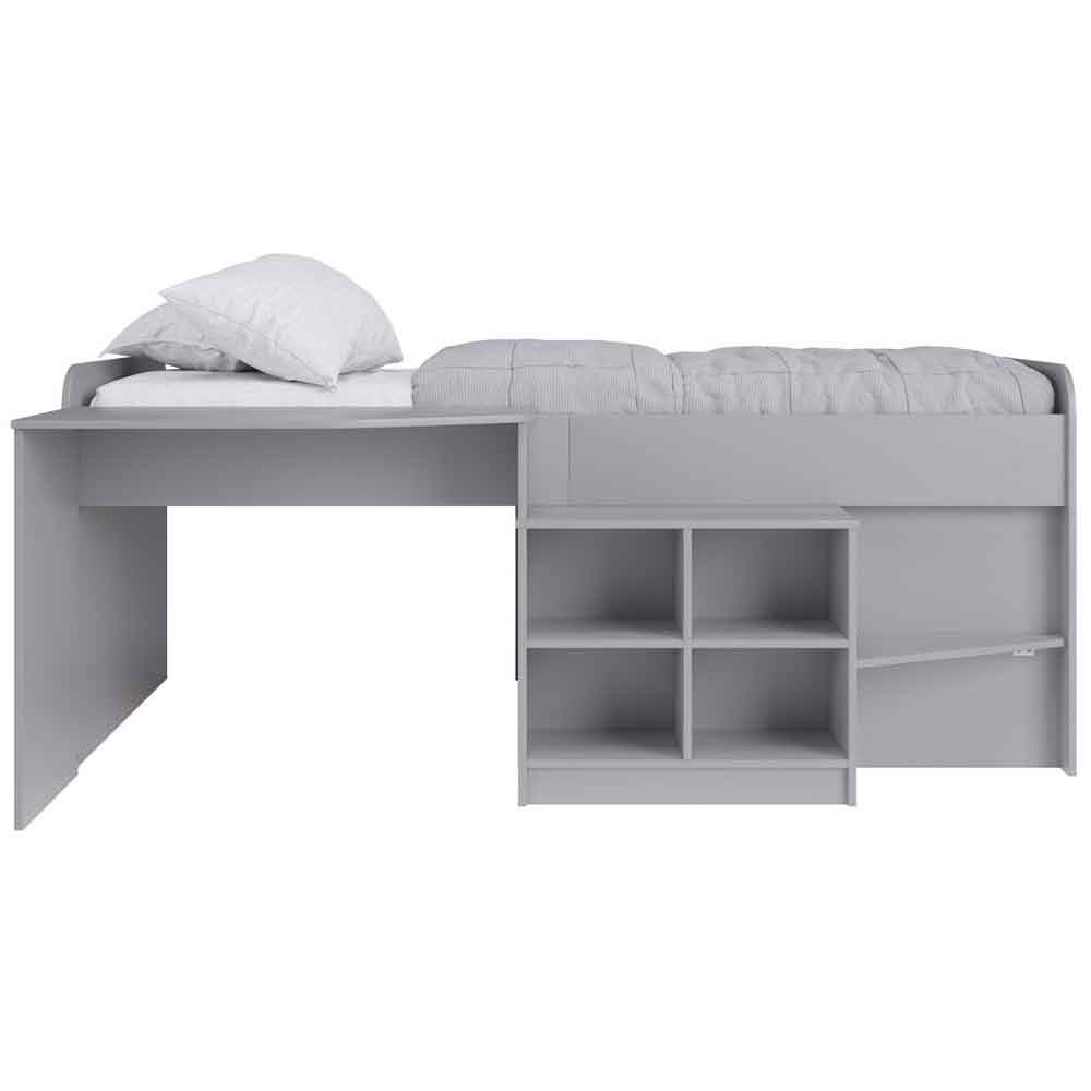 Feltner Wooden Kids Cabin Bed In Grey