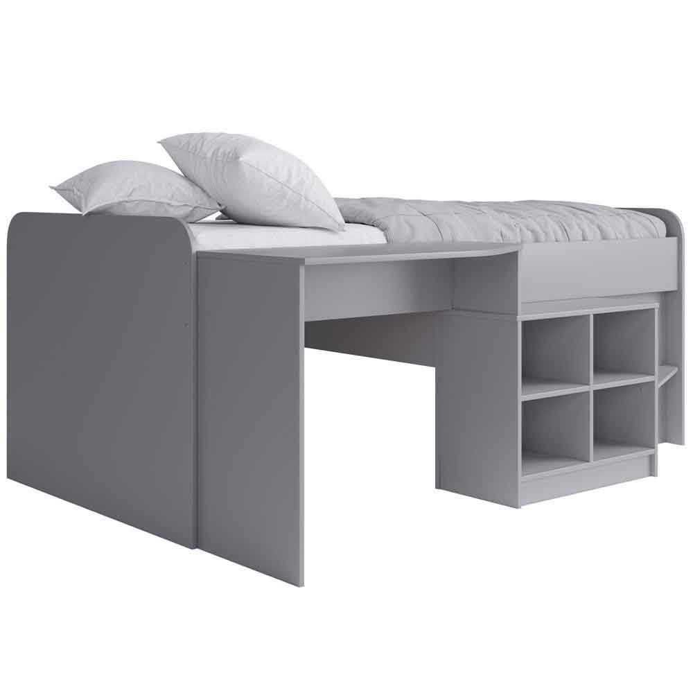 Feltner Wooden Kids Cabin Bed In Grey