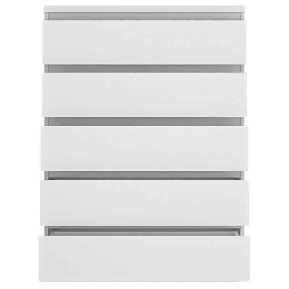 Felton Wooden Chest Of 5 Drawers In Alpine White
