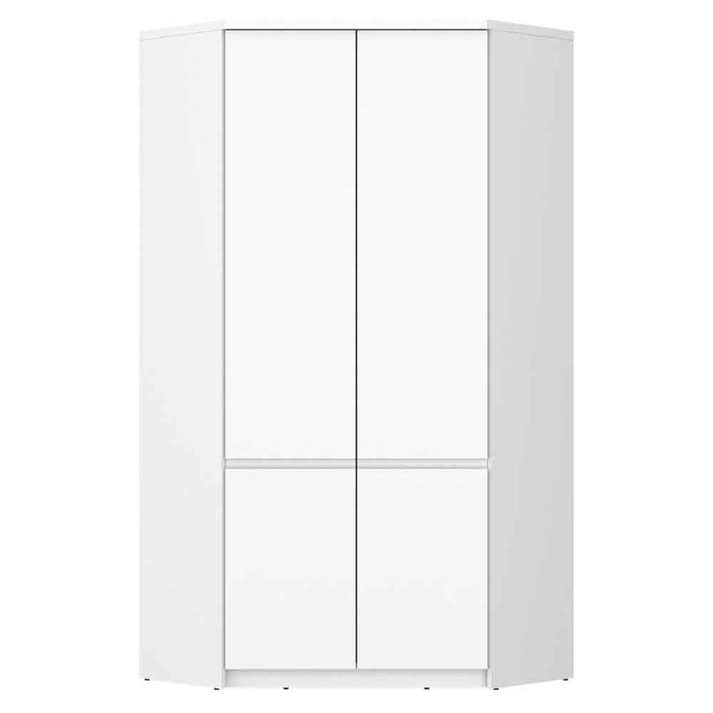 Felton Wooden Corner Wardrobe With 2 Doors In Alpine White