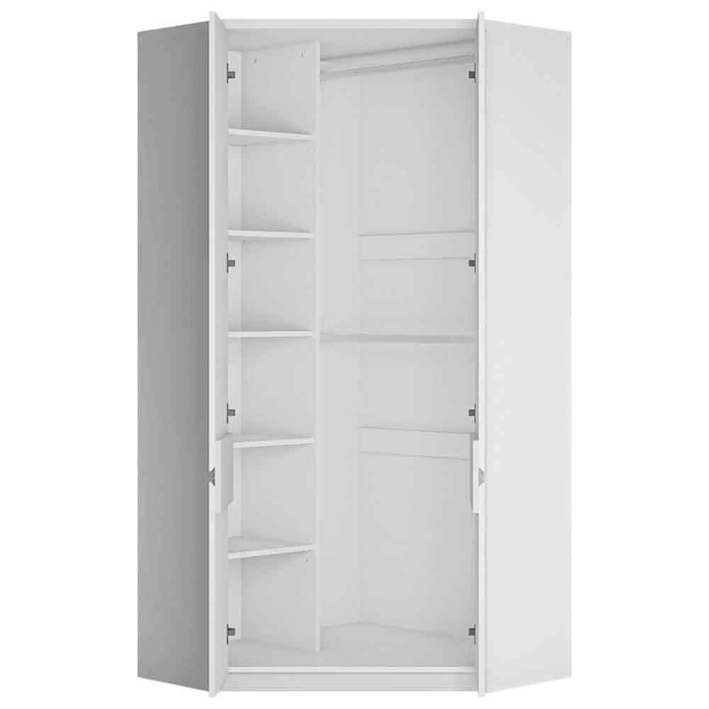 Felton Wooden Corner Wardrobe With 2 Doors In Alpine White