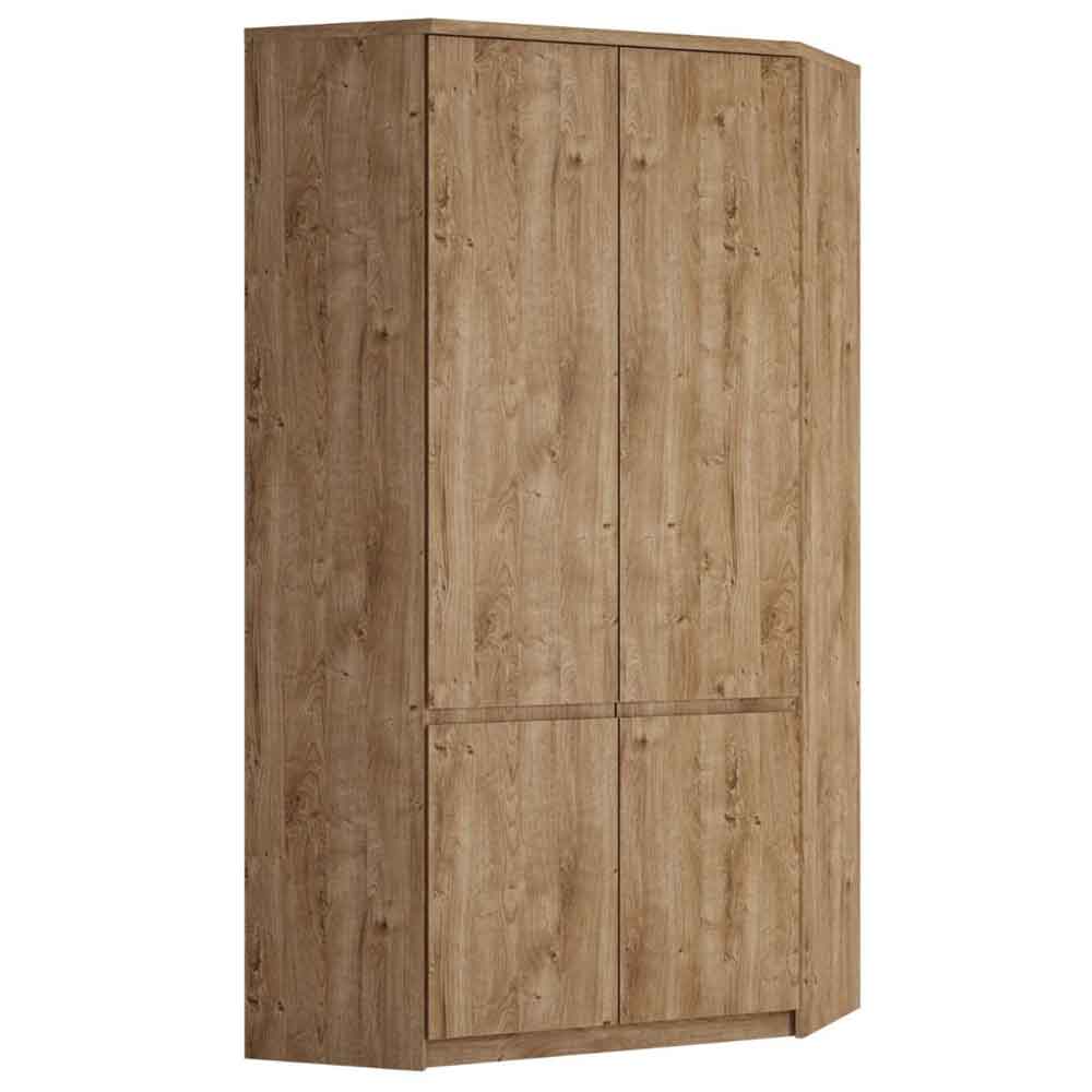 Felton Wooden Corner Wardrobe With 2 Doors In Ribbeck Oak