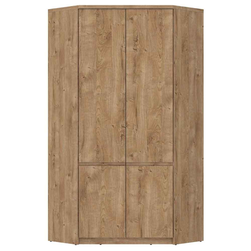 Felton Wooden Corner Wardrobe With 2 Doors In Ribbeck Oak