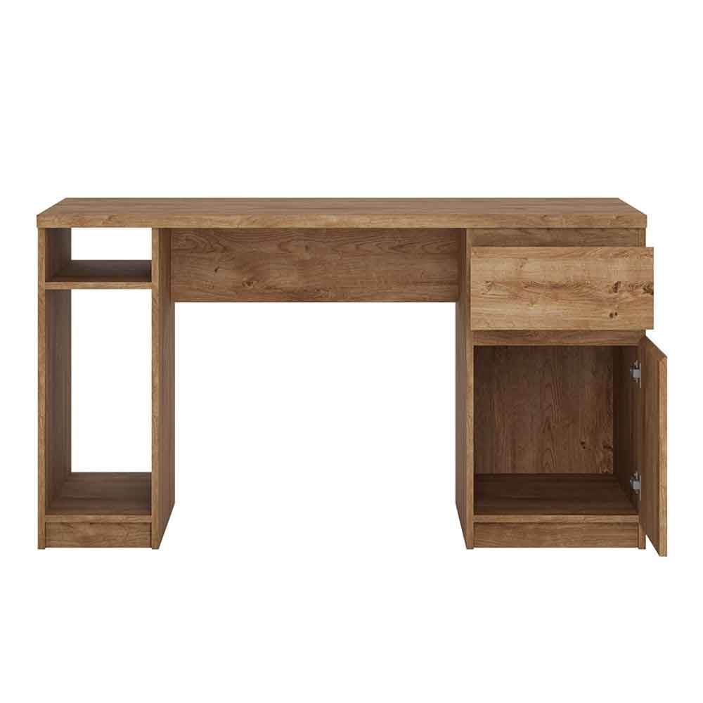 Felton Wooden Laptop Desk with 1 Door 1 Drawer in Oak