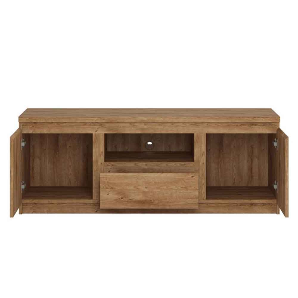Felton Wooden TV Stand with 2 Doors 1 Drawer in Oak