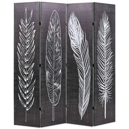 Femi Feathers 160cm x 170cm Room Divider In Black And White Furniture