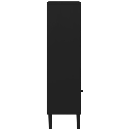 Fenland Wooden Bookcase With 2 Shelves In Black