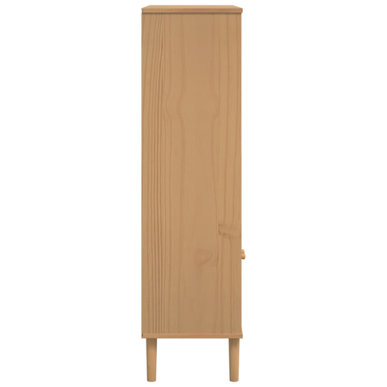 Fenland Wooden Bookcase With 4 Shelves In Brown