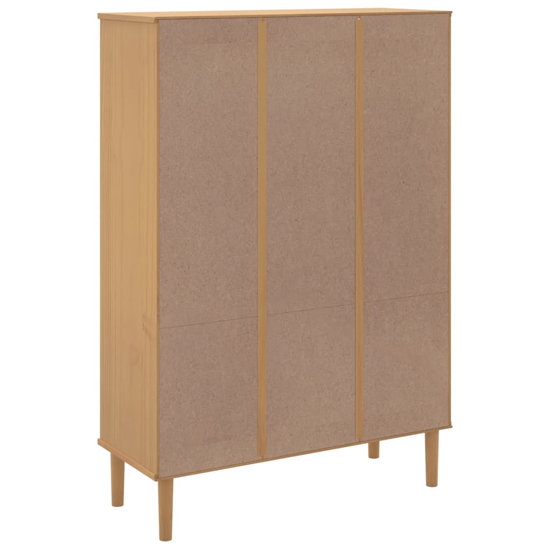 Fenland Wooden Bookcase With 4 Shelves In Brown