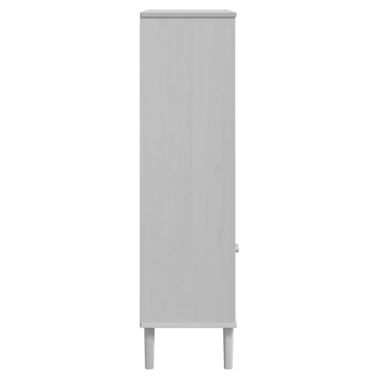 Fenland Wooden Bookcase With 4 Shelves In White