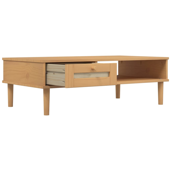 Fenland Wooden Coffee Table With 1 Drawer In Brown