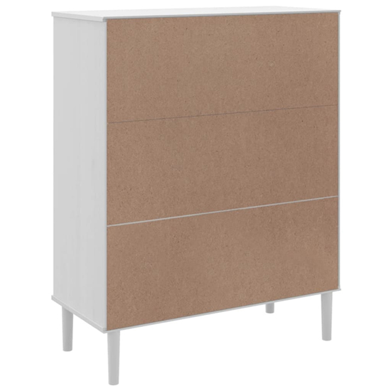Fenland Wooden Highboard With 1 Door 2 Drawers In White