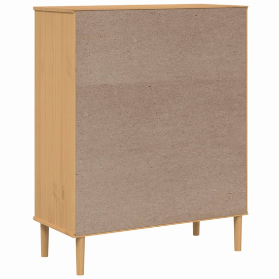 Fenland Wooden Highboard With 1 Door And 2 Drawers In Brown