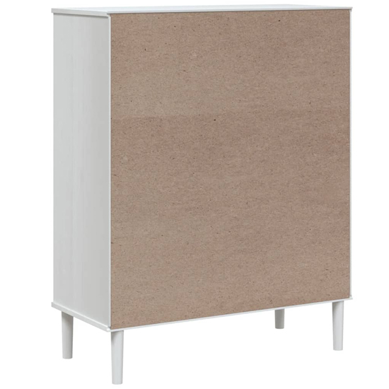 Fenland Wooden Highboard With 1 Door And 2 Drawers In White