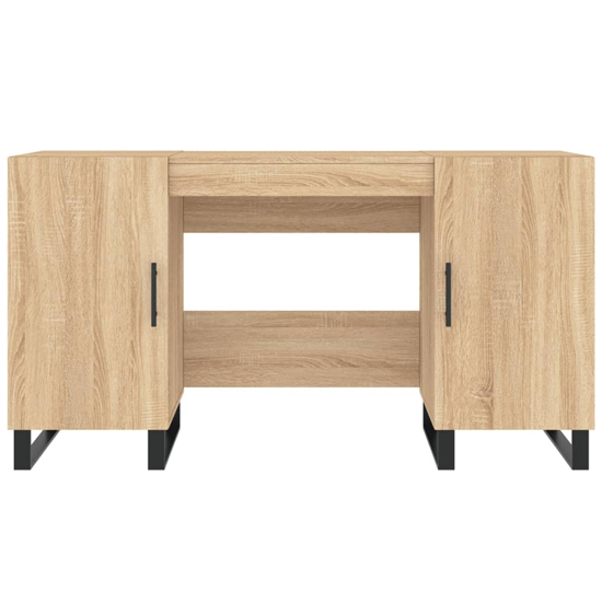 Fenland Wooden Laptop Desk With 2 Doors In Sonoma Oak