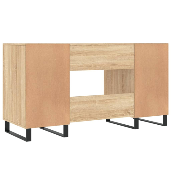 Fenland Wooden Laptop Desk With 2 Doors In Sonoma Oak