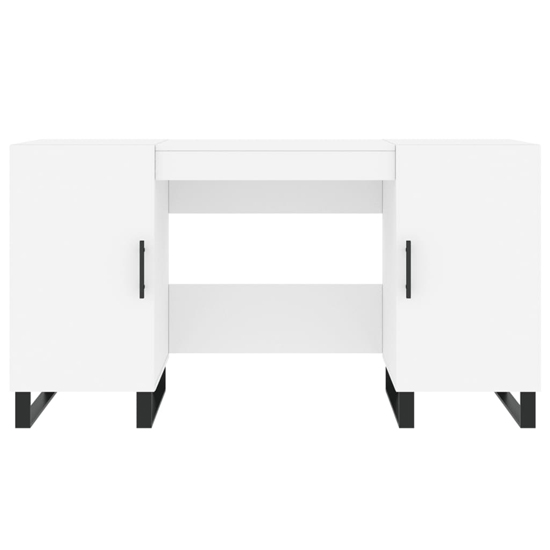 Fenland Wooden Laptop Desk With 2 Doors In White