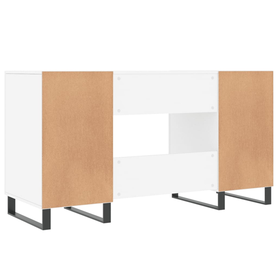 Fenland Wooden Laptop Desk With 2 Doors In White