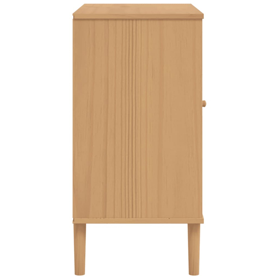 Fenland Wooden Sideboard With 1 Door 4 Drawers In Brown