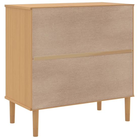 Fenland Wooden Sideboard With 1 Door 4 Drawers In Brown