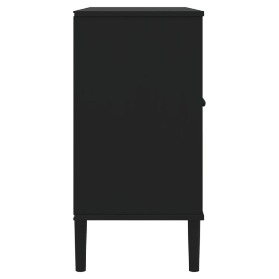 Fenland Wooden Sideboard With 2 Doors 3 Shelves In Black