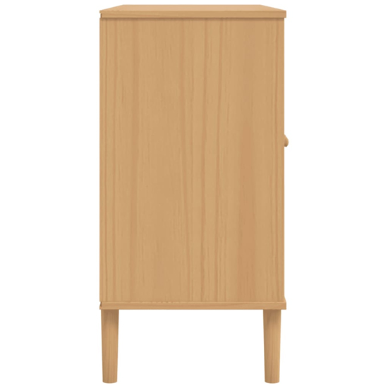 Fenland Wooden Sideboard With 2 Doors 3 Shelves In Brown