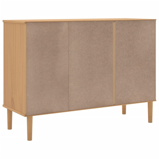 Fenland Wooden Sideboard With 2 Doors 3 Shelves In Brown