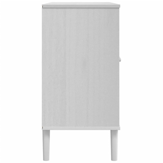 Fenland Wooden Sideboard With 2 Doors 3 Shelves In White
