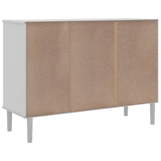 Fenland Wooden Sideboard With 2 Doors 3 Shelves In White