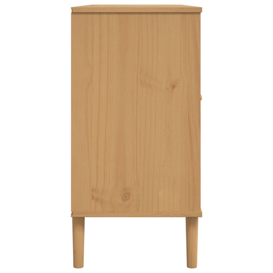 Fenland Wooden Sideboard With 2 Doors 4 Drawers In Brown