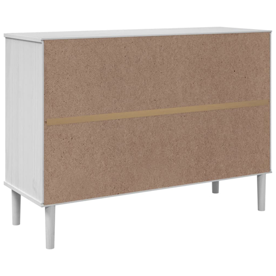 Fenland Wooden Sideboard With 2 Doors 4 Drawers In White