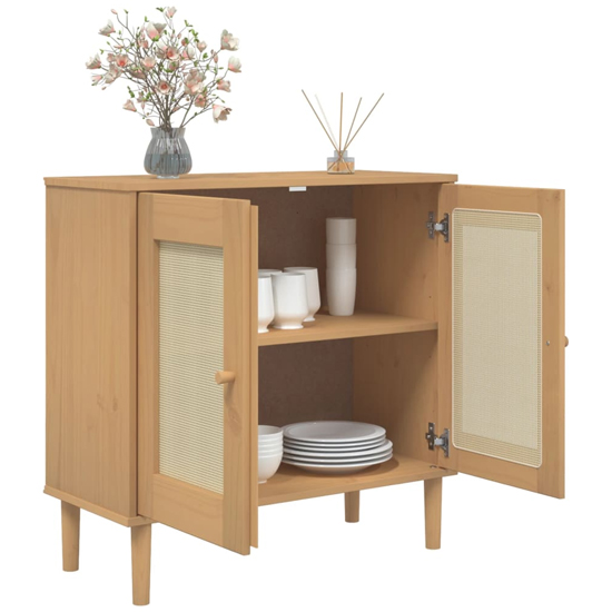 Fenland Wooden Sideboard With 2 Doors In Brown