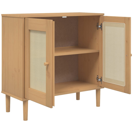 Fenland Wooden Sideboard With 2 Doors In Brown