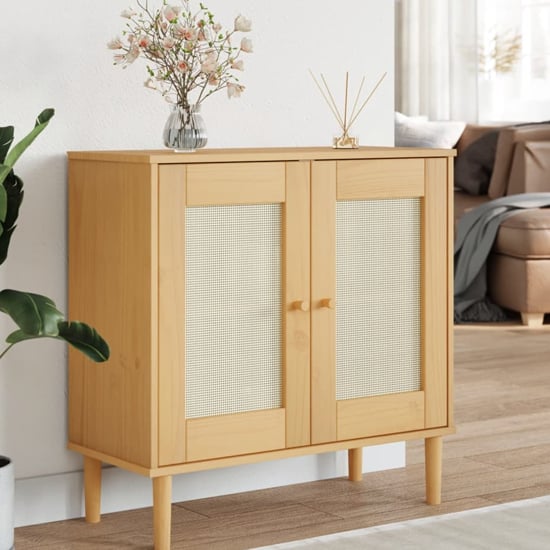 Read more about Fenland wooden sideboard with 2 doors in brown