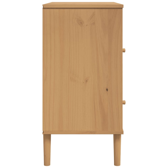 Fenland Wooden Storage Cabinet With 2 Drawers In Brown